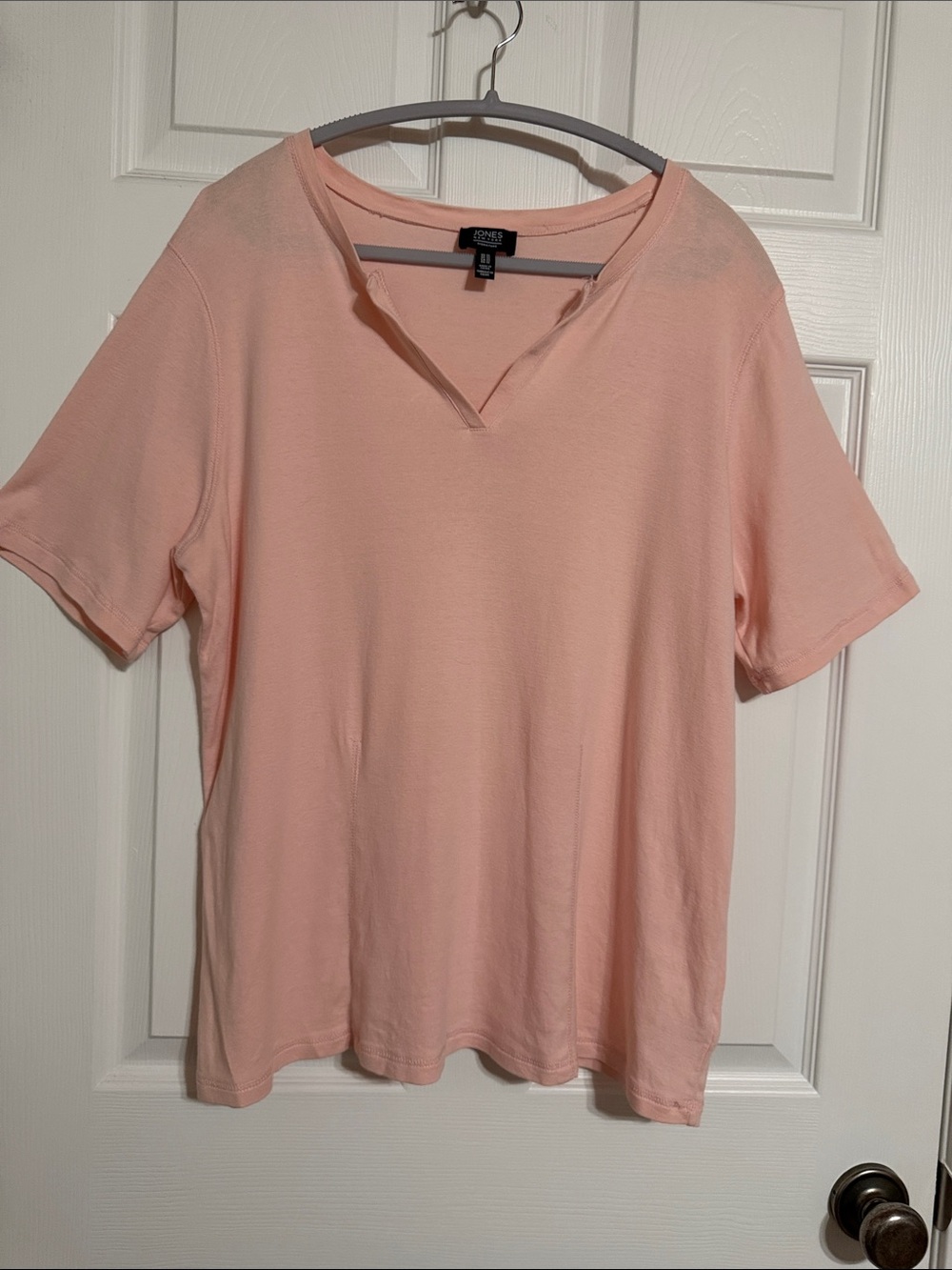 Jones New York Pale Pink Short Sleeve Top